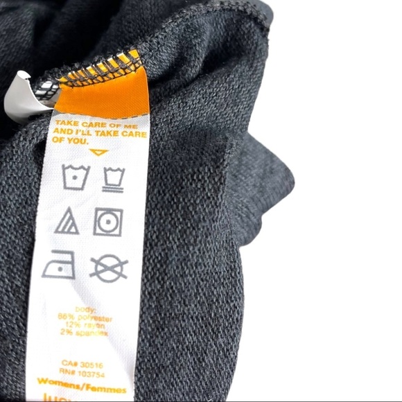 Lucy Yoga Button Front Cardigan Waterfall Charcoal Gray Large - Picture 5 of 8